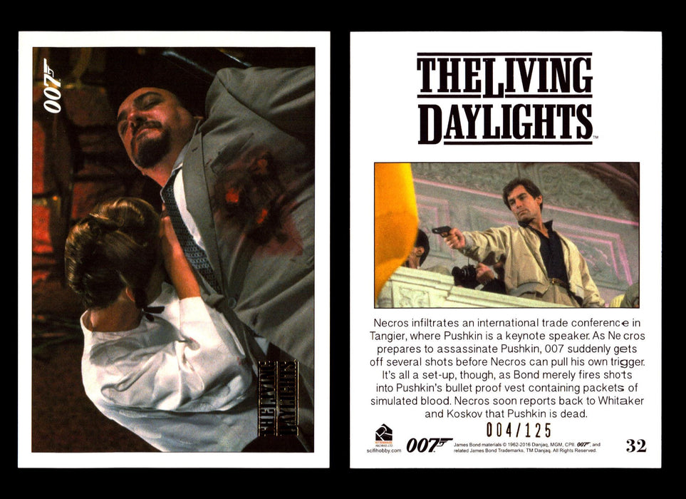 James Bond Archives The Living Daylights Gold Parallel Card You Pick Single 1-55 #32  - TvMovieCards.com