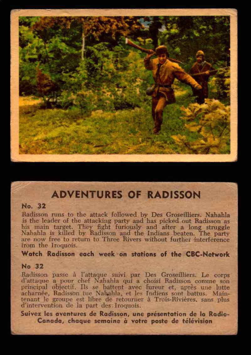 1957 Adventures of Radisson (Tomahawk) TV Vintage Card You Pick Singles #1-50 #32  - TvMovieCards.com
