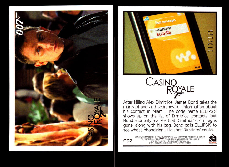 James Bond Archives 2014 Casino Royal Gold Parallel Card You Pick Number #32  - TvMovieCards.com