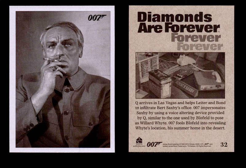 James Bond Archives Spectre Diamonds Are Forever Throwback Single Cards #1-48 #32  - TvMovieCards.com