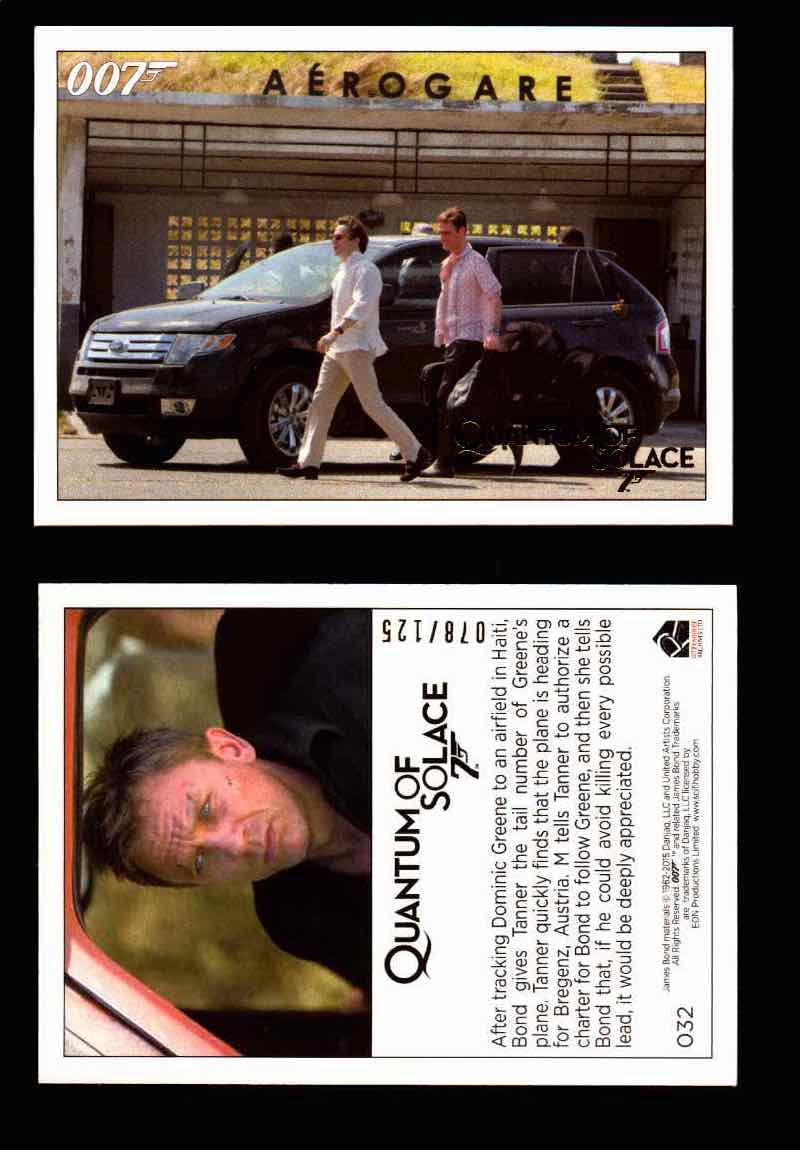 James Bond Archives Quantum of Solace Gold Parallel You Pick Single Cards #1-90 #32  - TvMovieCards.com