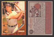 1962 Topps Baseball Trading Card You Pick Singles #300-#399 VG/EX #	330 Johnny Romano - Cleveland Indians (marked)  - TvMovieCards.com