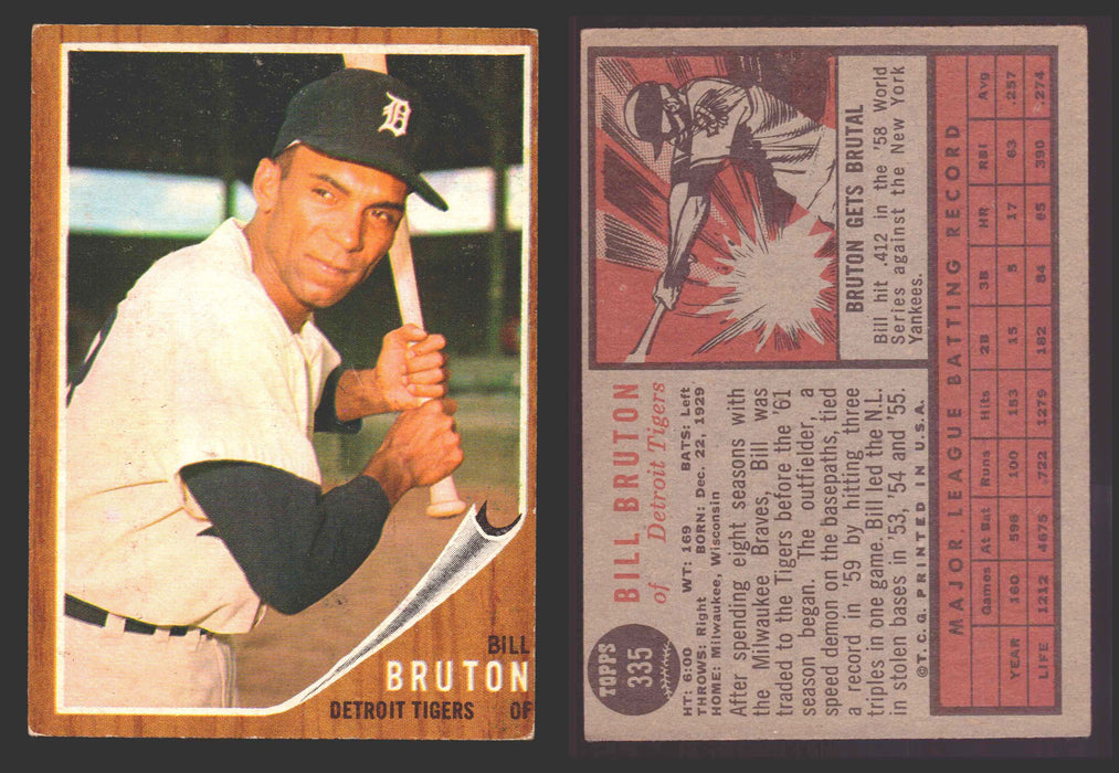 1960 BILL BRUTON Milwaukee BRAVES Vintage Topps Baseball Card