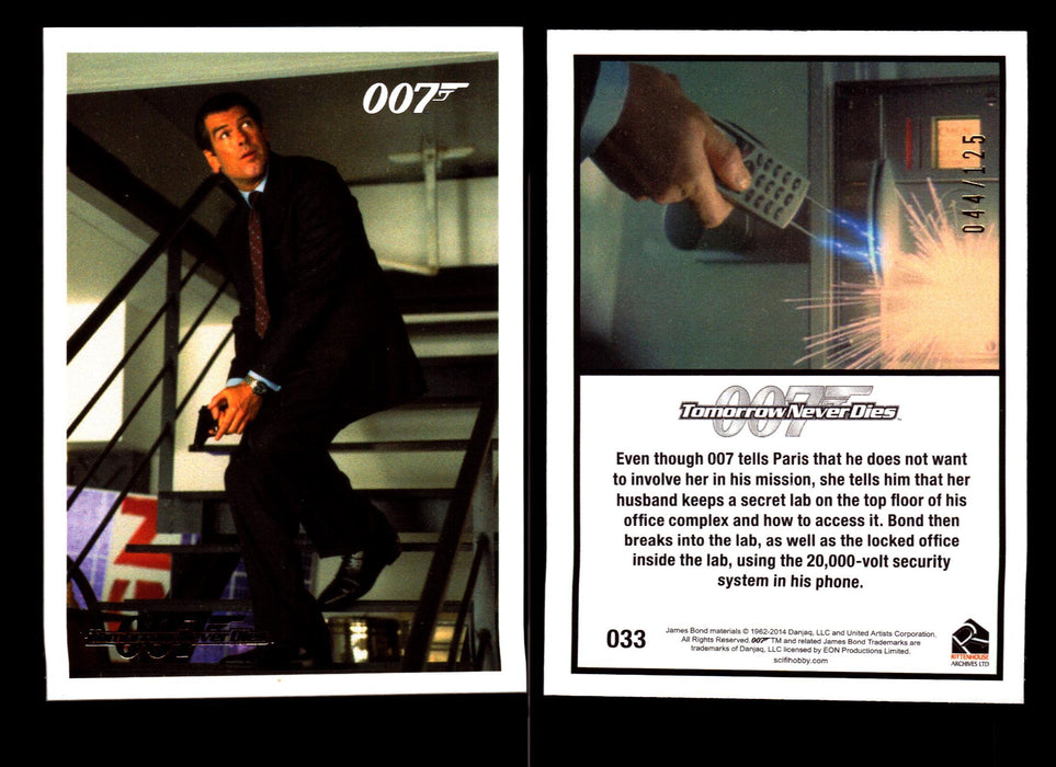 James Bond Archives 2014 Tomorrow Never Dies Gold Parallel Card You Pick Singles #33  - TvMovieCards.com