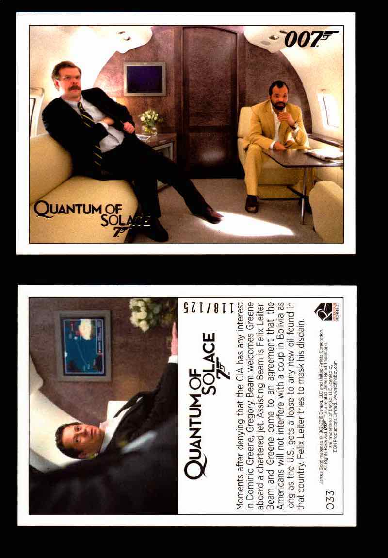 James Bond Archives Quantum of Solace Gold Parallel You Pick Single Cards #1-90 #33  - TvMovieCards.com
