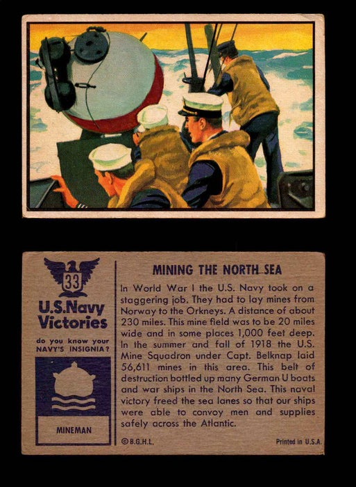 1954 U.S. Navy Victories Bowman Vintage Trading Cards You Pick Singles #1-48 #33  - TvMovieCards.com