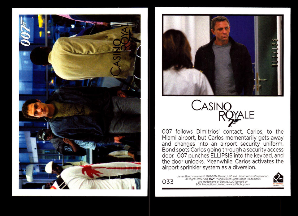 James Bond Archives 2014 Casino Royal Gold Parallel Card You Pick Number #33  - TvMovieCards.com