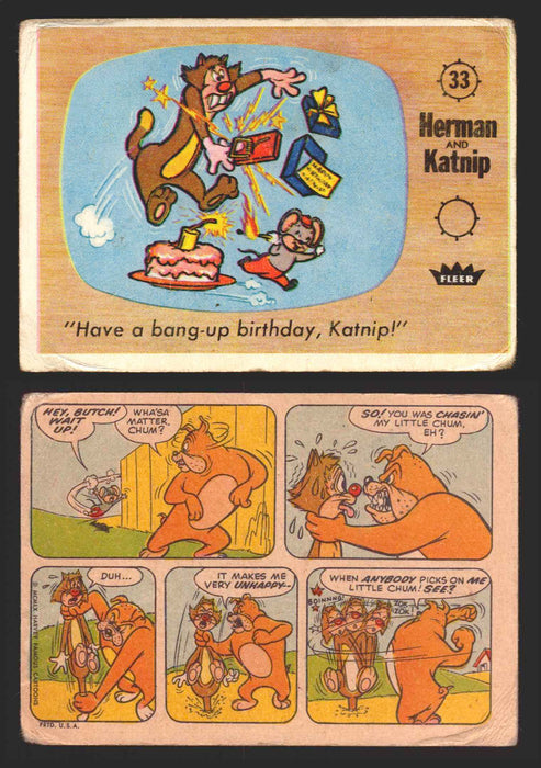 1960 Casper The Ghost Fleer Vintage Trading Card You Pick Singles #1-#66 33   "Have a bang-up birthday Katnip!"  - TvMovieCards.com