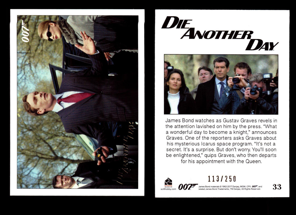 James Bond Archives 2017 Final Edition Die Another Day Gold Parallel Card Single #33  - TvMovieCards.com