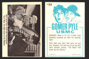 1965 Gomer Pyle Vintage Trading Cards You Pick Singles #1-66 Fleer 33   Don't grind your teeth like that Sergeant...you'll w  - TvMovieCards.com