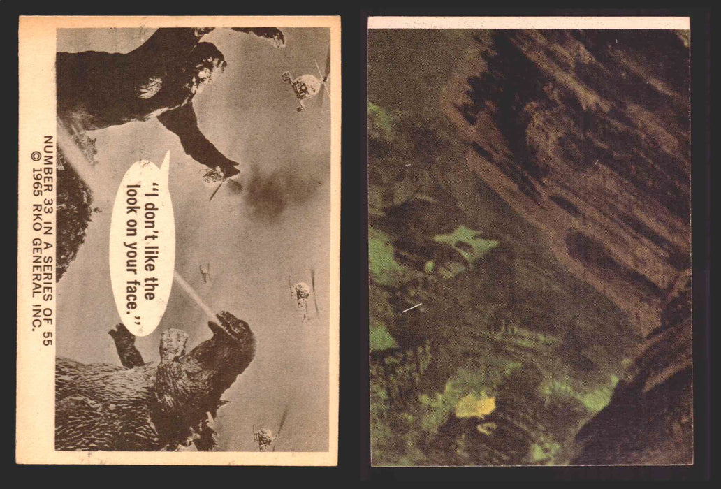 1966 King Kong Donruss RKO Vintage Trading Cards You Pick Singles #1-55 33   "I don't like the look on your face.”  - TvMovieCards.com
