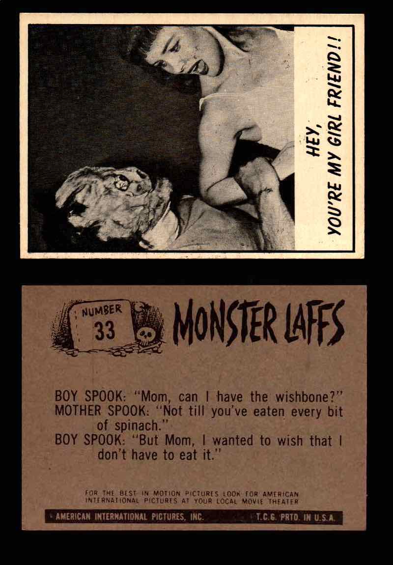 Monster Laffs 1966 Topps Vintage Trading Card You Pick Singles #1-66 #33  - TvMovieCards.com