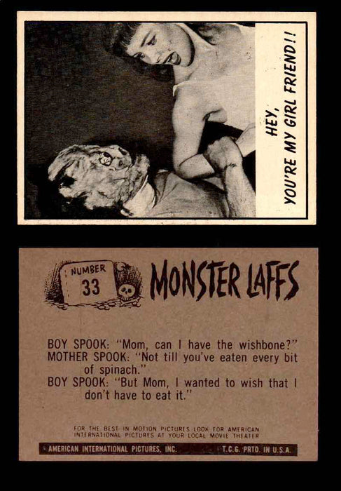 Monster Laffs 1966 Topps Vintage Trading Card You Pick Singles #1-66 #33  - TvMovieCards.com