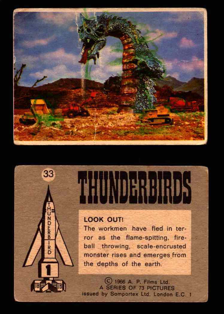 Thunderbirds Vintage Trading Card Singles #1-72 Somportex 1966