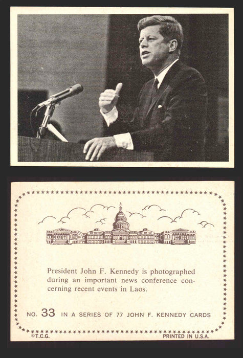 1964 The Story of John F. Kennedy JFK Topps Trading Card You Pick Singles #1-77 #33  - TvMovieCards.com