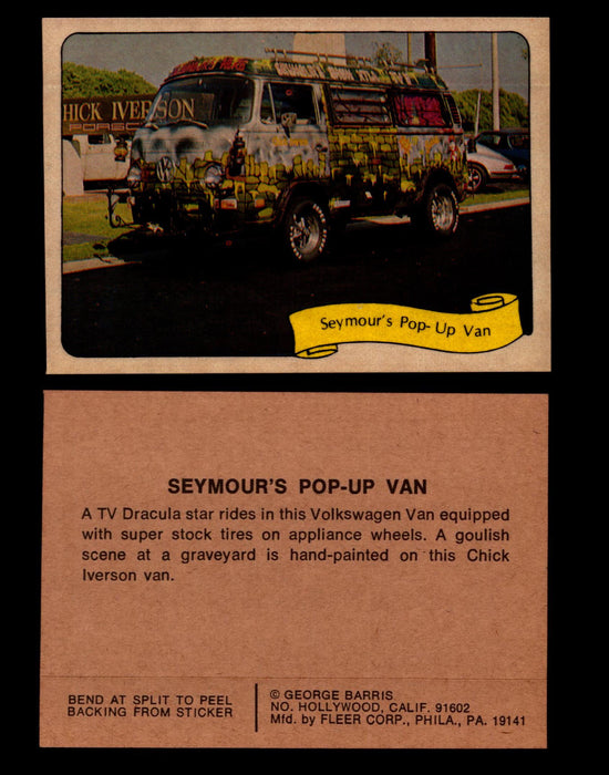 Kustom Cars - Series 2 George Barris 1975 Fleer Sticker Vintage Cards You Pick S #33 Seymour's Pop-Up Van  - TvMovieCards.com