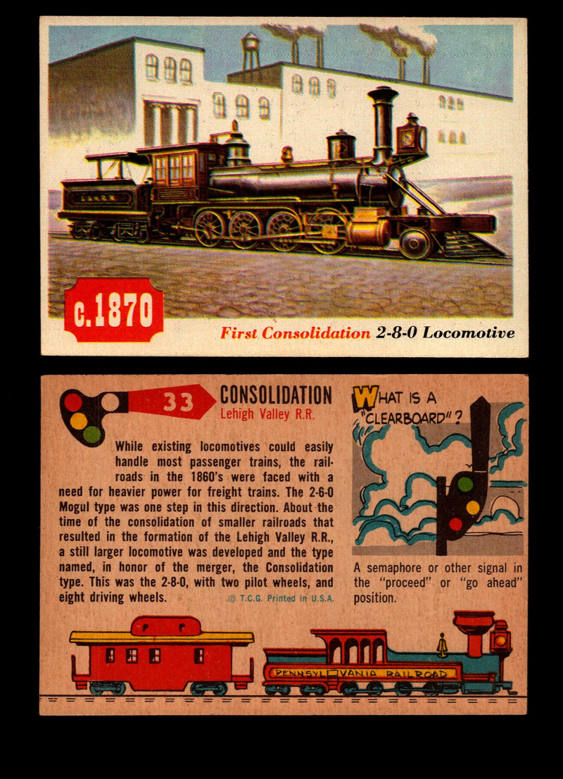 Rails And Sails 1955 Topps Vintage Card You Pick Singles #1-190 #33 Consolidation  - TvMovieCards.com