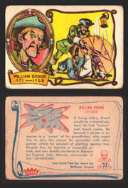 1961 Pirates Bold Vintage Trading Cards You Pick Singles #1-#66 Fleer 33   William Brand  - TvMovieCards.com