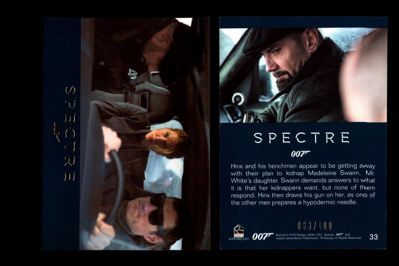 James Bond Archives 2016 Spectre Gold Parallel Card You Pick Singles #1-#76 #33  - TvMovieCards.com