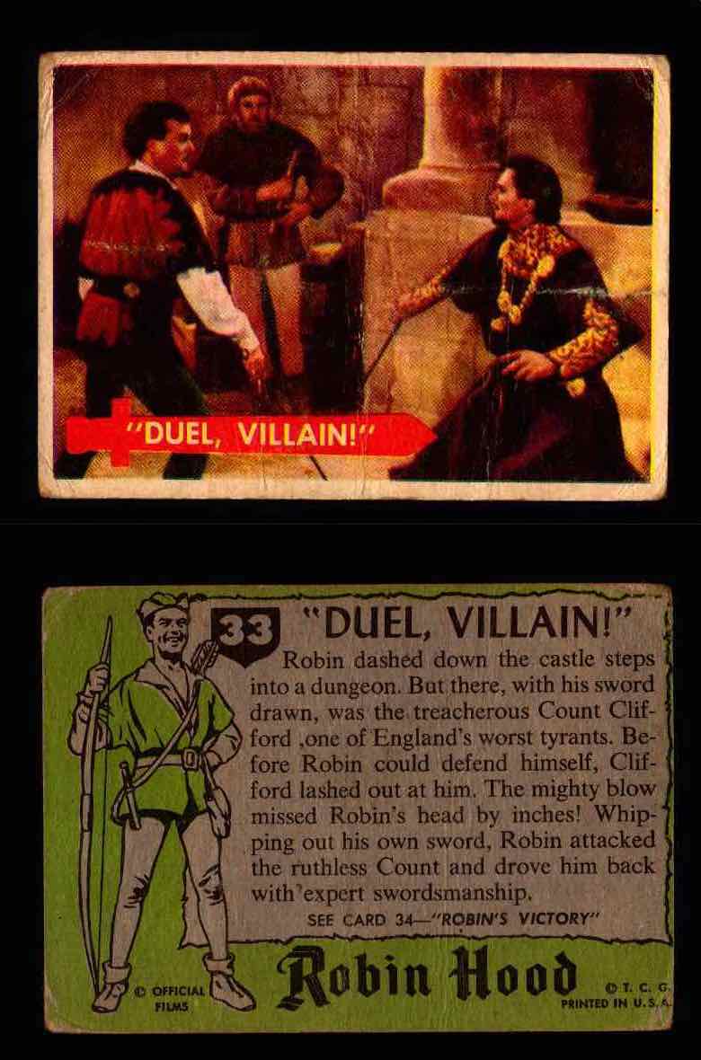 1957 Robin Hood Topps Vintage Trading Cards You Pick Singles #1-60 #33  - TvMovieCards.com