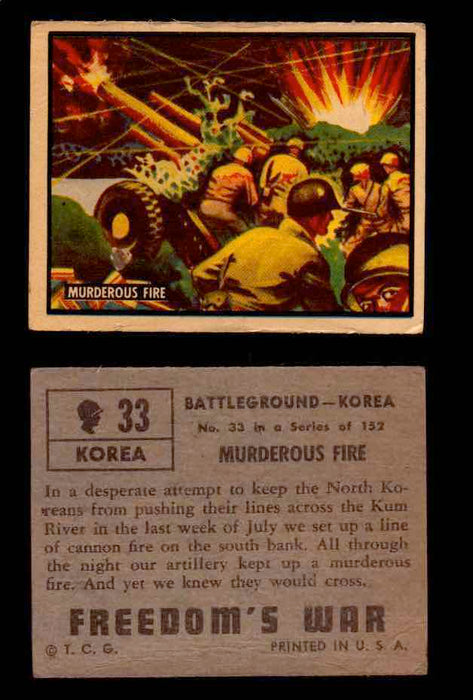 1950 Freedom's War Korea Topps Vintage Trading Cards You Pick Singles #1-100 #33  - TvMovieCards.com