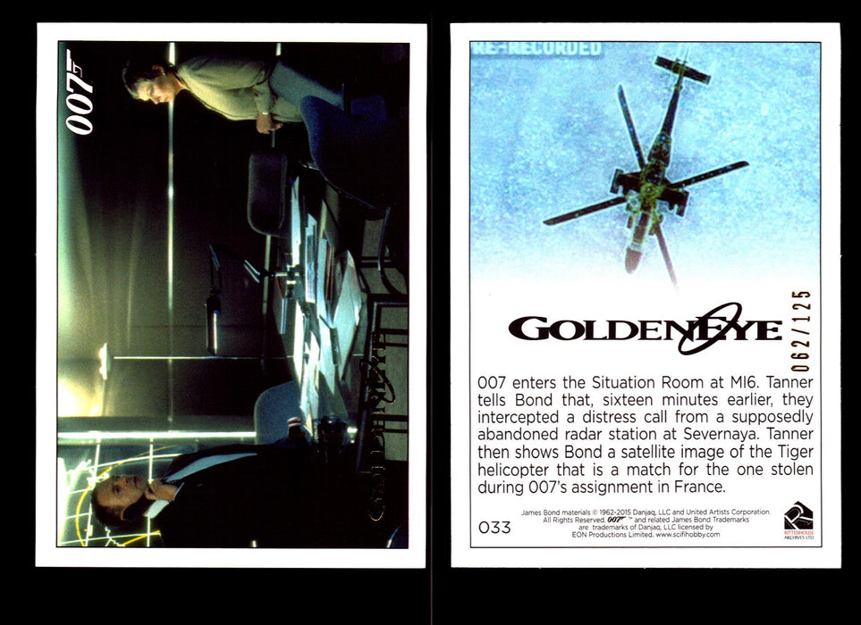 James Bond Archives 2015 Goldeneye Gold Parallel Card You Pick Single #1-#102 #33  - TvMovieCards.com