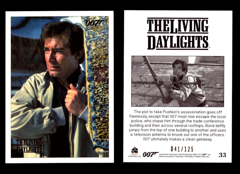 James Bond Archives The Living Daylights Gold Parallel Card You Pick Single 1-55 #33  - TvMovieCards.com