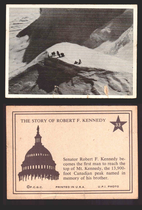 1968 The Story of Robert F. Kennedy JFK PCGC Trading Card You Pick Singles #1-66 #33 (Damaged)  - TvMovieCards.com