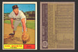 1961 Topps Baseball Trading Card You Pick Singles #300-#399 VG/EX #	340 Vic Wertz - Boston Red Sox  - TvMovieCards.com