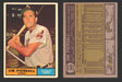1961 Topps Baseball Trading Card You Pick Singles #300-#399 VG/EX #	345 Jim Piersall - Cleveland Indians  - TvMovieCards.com