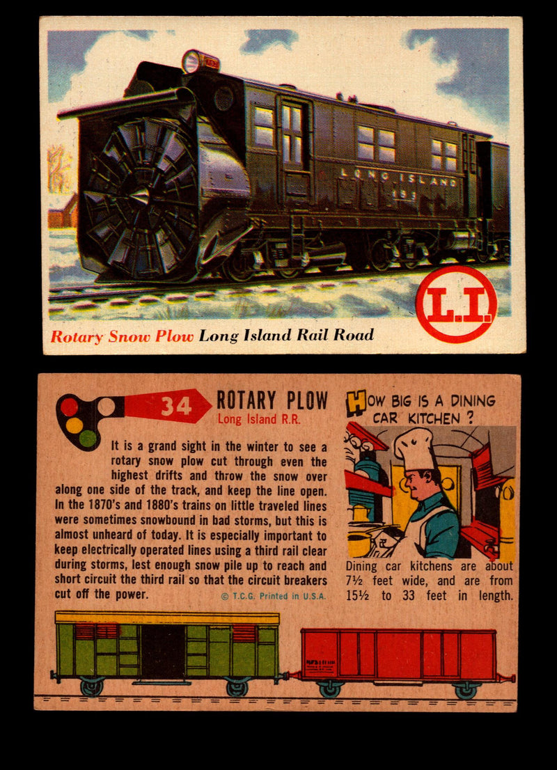 Rails And Sails 1955 Topps Vintage Card You Pick Singles #1-190 #34 Rotary Plow  - TvMovieCards.com