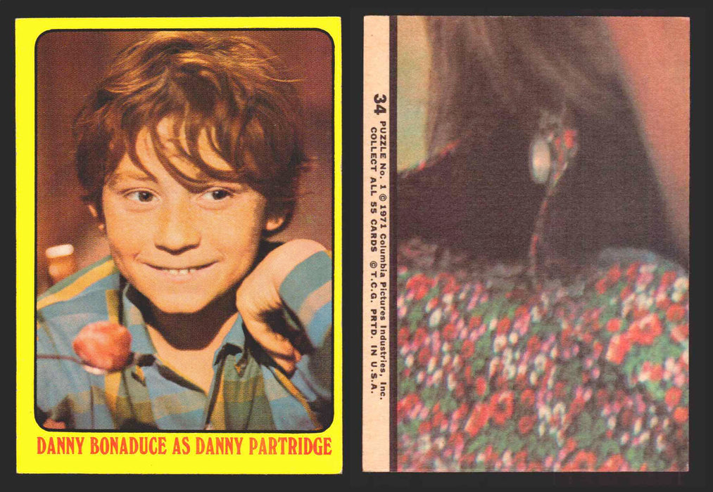 1971 The Partridge Family Series 1 Yellow You Pick Single Cards #1-55 Topps USA 34   Danny Bonaduce as Danny Partridge  - TvMovieCards.com