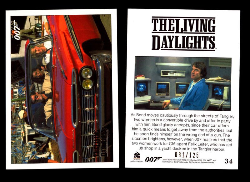 James Bond Archives The Living Daylights Gold Parallel Card You Pick Single 1-55 #34  - TvMovieCards.com