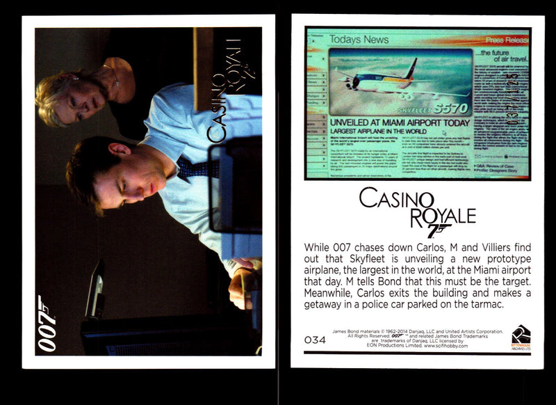 James Bond Archives 2014 Casino Royal Gold Parallel Card You Pick Number #34  - TvMovieCards.com