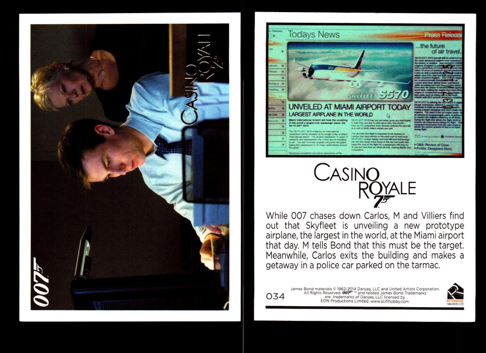 James Bond Archives 2014 Casino Royal Gold Parallel Card You Pick Number #34  - TvMovieCards.com