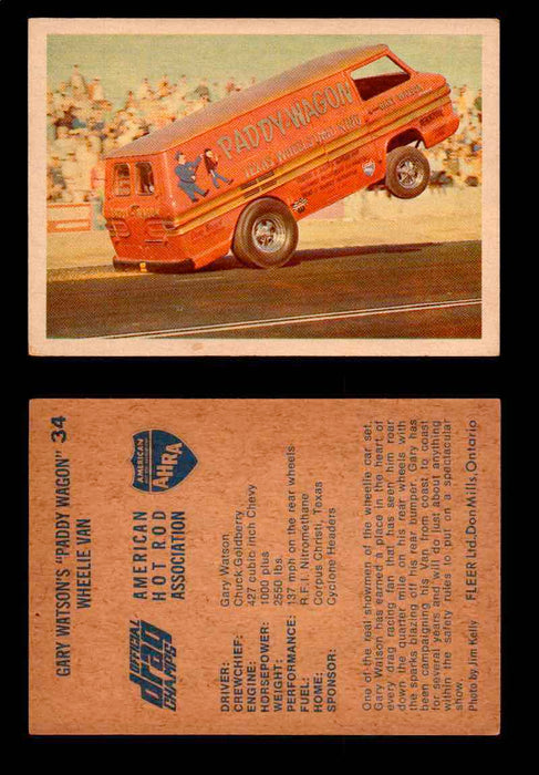 AHRA Official Drag Champs 1971 Fleer Canada Trading Cards You Pick Singles #1-63 34   Gary Watson's "Paddy Wagon"  - TvMovieCards.com