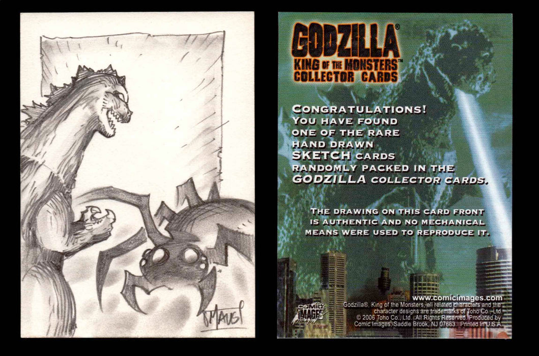 GODZILLA: KING OF THE MONSTERS Artist Sketch Trading Card You Pick Singles #34 Godzilla & Kumonga by Bill Maus  - TvMovieCards.com