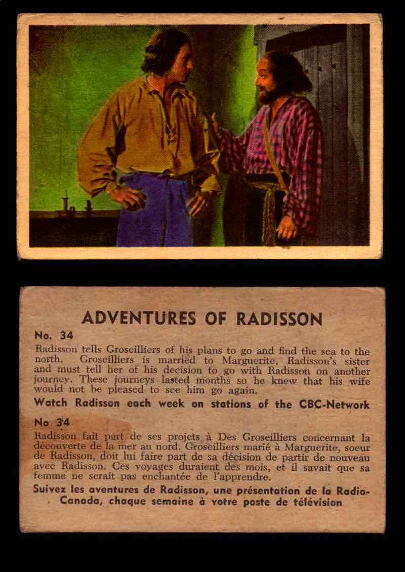 1957 Adventures of Radisson (Tomahawk) TV Vintage Card You Pick Singles #1-50 #34  - TvMovieCards.com