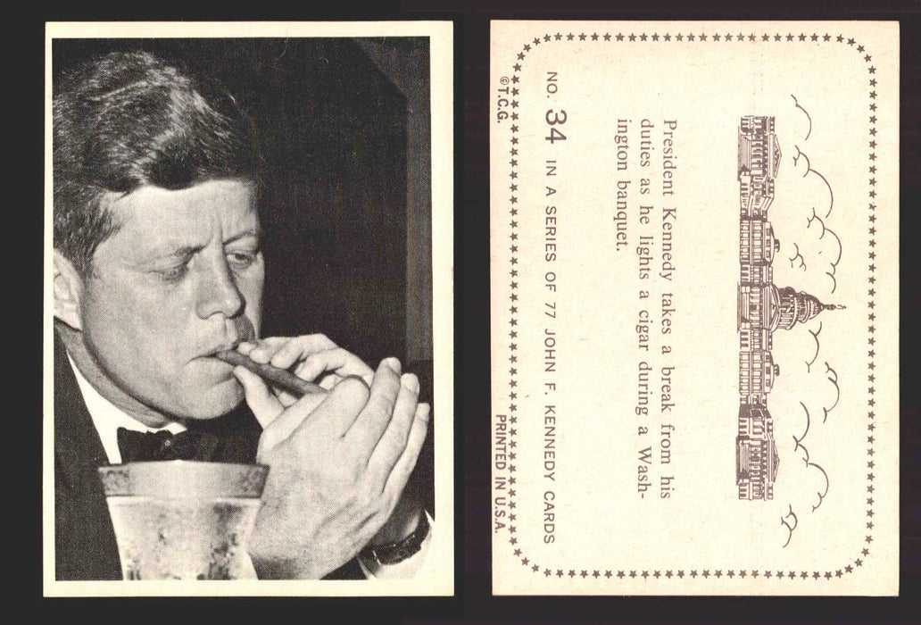 1964 The Story of John F. Kennedy JFK Topps Trading Card You Pick Singles #1-77 #34  - TvMovieCards.com