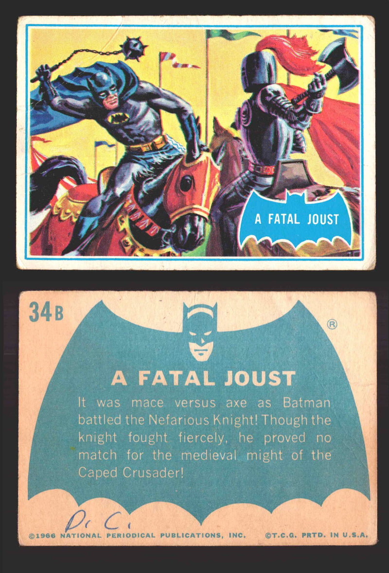 1966 Batman Puzzle B (Blue Bat) Vintage Trading Card You Pick Singles #1B-44B #34  - TvMovieCards.com