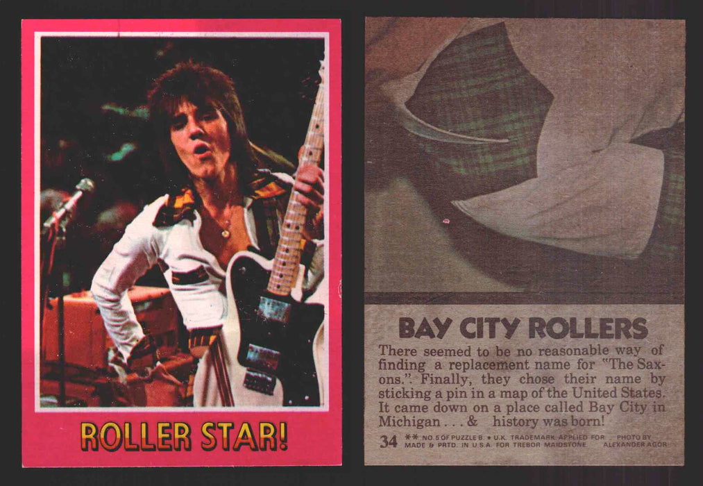 1975 Bay City Rollers Vintage Trading Cards You Pick Singles #1-66 Trebor 34   Roller Star!  - TvMovieCards.com