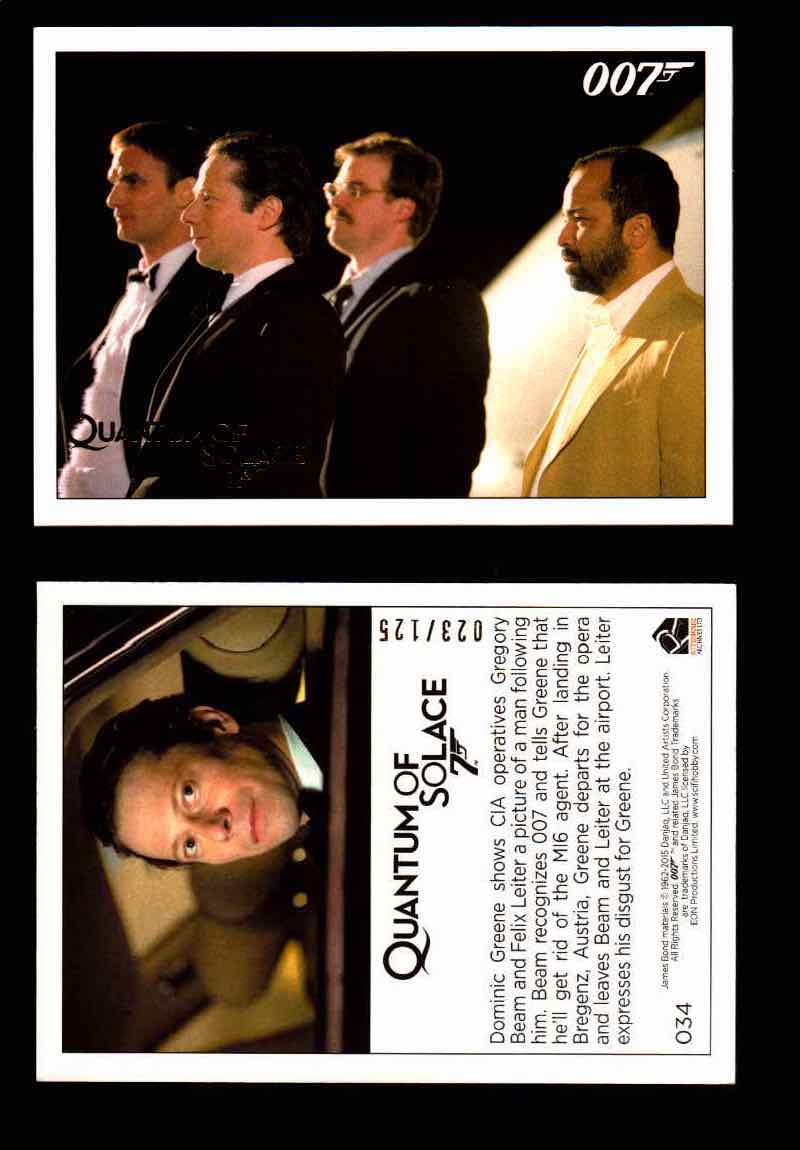 James Bond Archives Quantum of Solace Gold Parallel You Pick Single Cards #1-90 #34  - TvMovieCards.com
