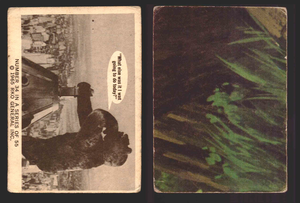 1966 King Kong Donruss RKO Vintage Trading Cards You Pick Singles #1-55 34   "What else was it I was going to do today?”  - TvMovieCards.com