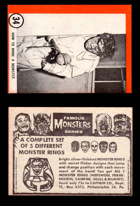 Famous Monsters 1963 Vintage Trading Cards You Pick Singles #1-64 #34  - TvMovieCards.com