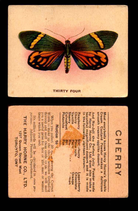 1925 Harry Horne Butterflies FC2 Vintage Trading Cards You Pick Singles #1-50 #34  - TvMovieCards.com