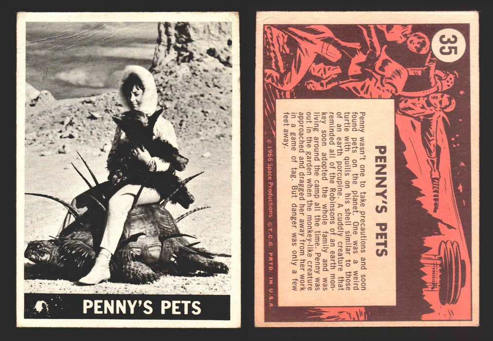 1966 Lost In Space Topps Vintage Trading Card #1-55 You Pick Singles #	 35   Penny's Pets (creased)  - TvMovieCards.com