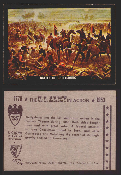 1961 The U.S. Army in Action 1776-1953 Trading Cards You Pick Singles #1-64 35   Battle of Gettysburg  - TvMovieCards.com