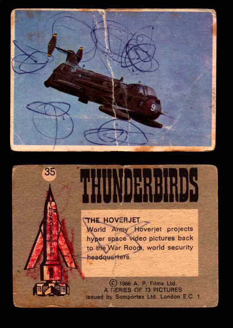 Thunderbirds Vintage Trading Card Singles #1-72 Somportex 1966 #35  - TvMovieCards.com