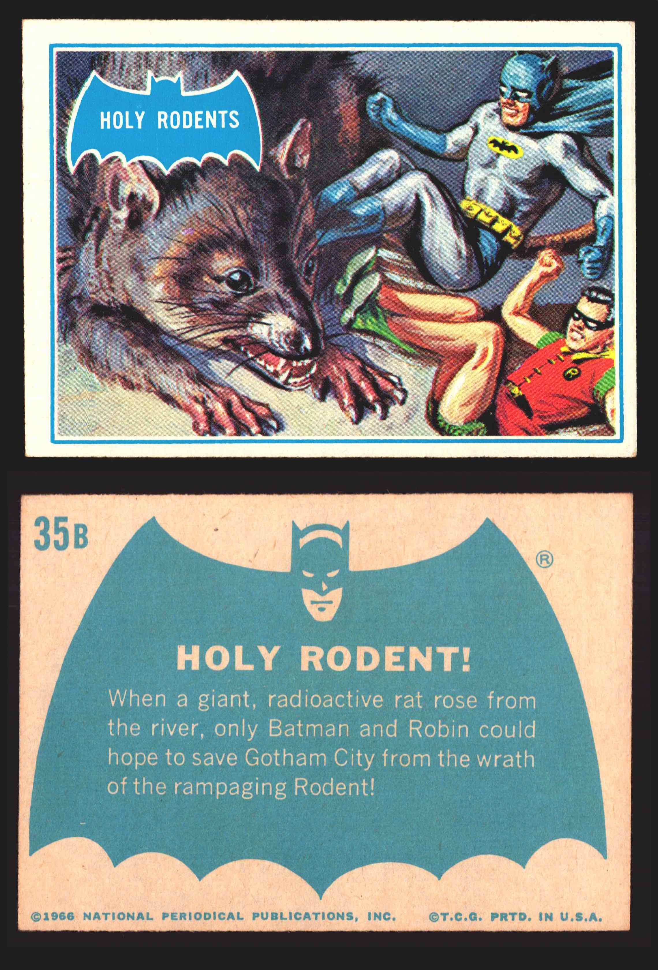 1966 Batman Puzzle B (Blue Bat) Vintage Trading Card You Pick