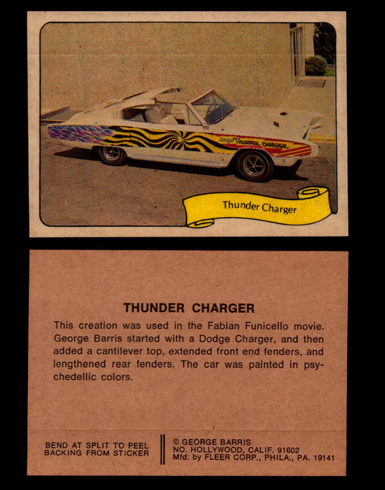 Kustom Cars - Series 2 George Barris 1975 Fleer Sticker Vintage Cards You Pick S #35 Thunder Charger  - TvMovieCards.com